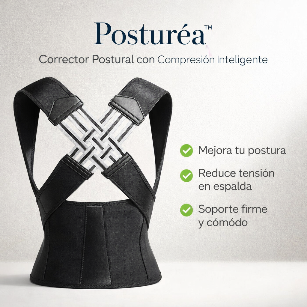 Posturéa™ Corrector Postural con Compresión Inteligente 🔥 40% de descuento!