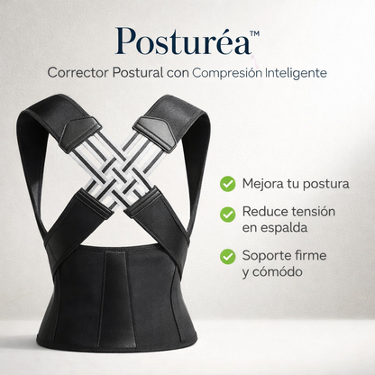 Posturéa™ Corrector Postural con Compresión Inteligente 🔥 40% de descuento!