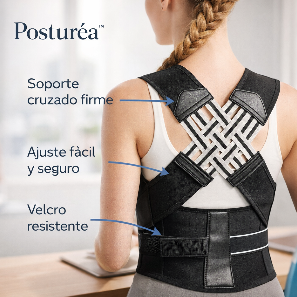 Posturéa™ Corrector Postural con Compresión Inteligente 🔥 40% de descuento!