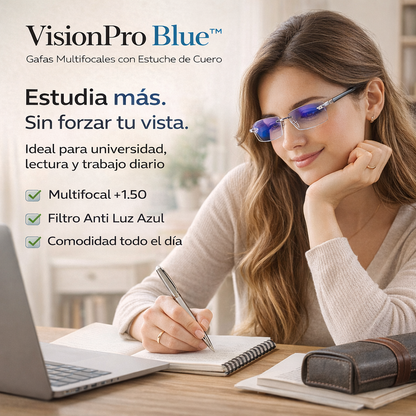 Vision PRO Blue™ – GAFAS MULTIFOCALES DE ALTA DEFINICIÓN + ESTUCHE DE CUERO PREMIUM