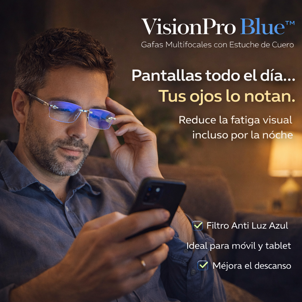 Vision PRO Blue™ – GAFAS MULTIFOCALES DE ALTA DEFINICIÓN + ESTUCHE DE CUERO PREMIUM