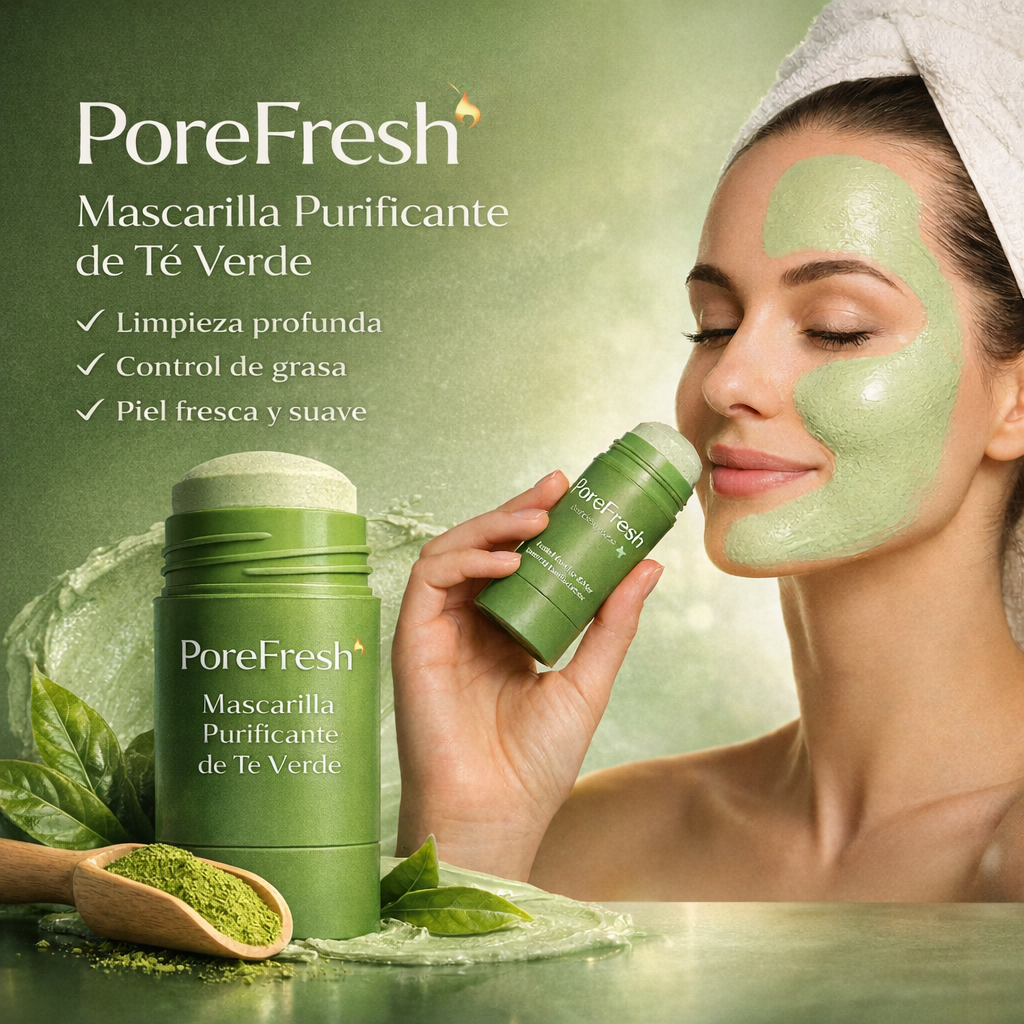 PoreFresh™ Mascarilla Purificante de Té Verde Compra 1 y Lleva 2 🔥