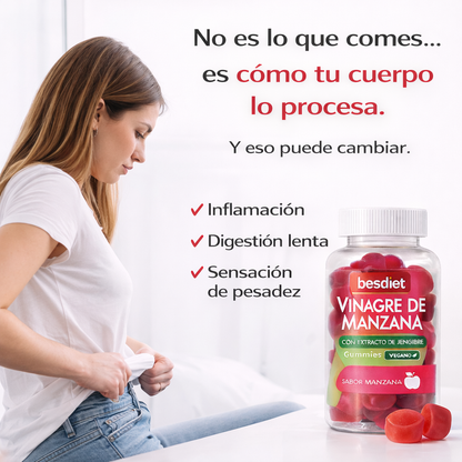 GUMMIES VINAGRE DE MANZANA + VIENTRE MÁS LIGERO EN 21 DIAS