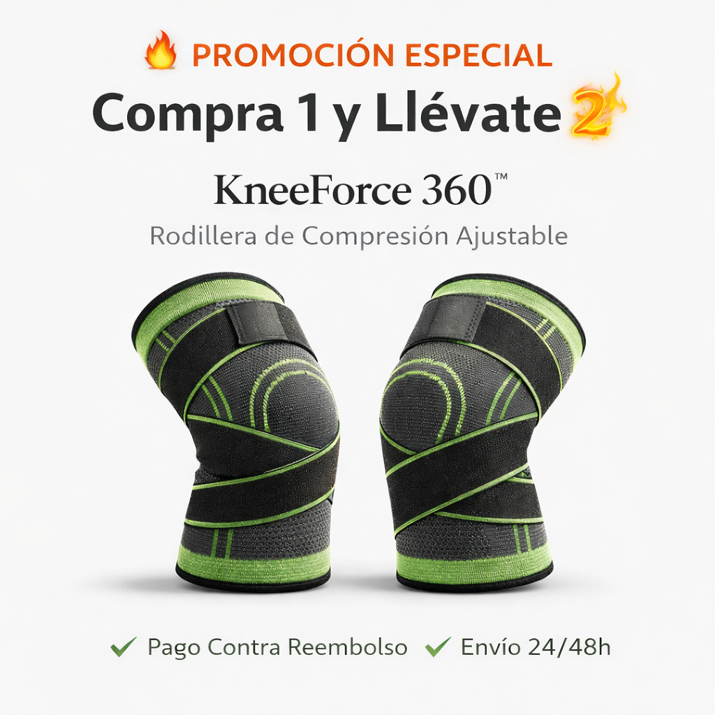 KneeForce 360™ Rodillera de Compresión Ajustable Compra 1 y Llévate 2 Hoy 🔥