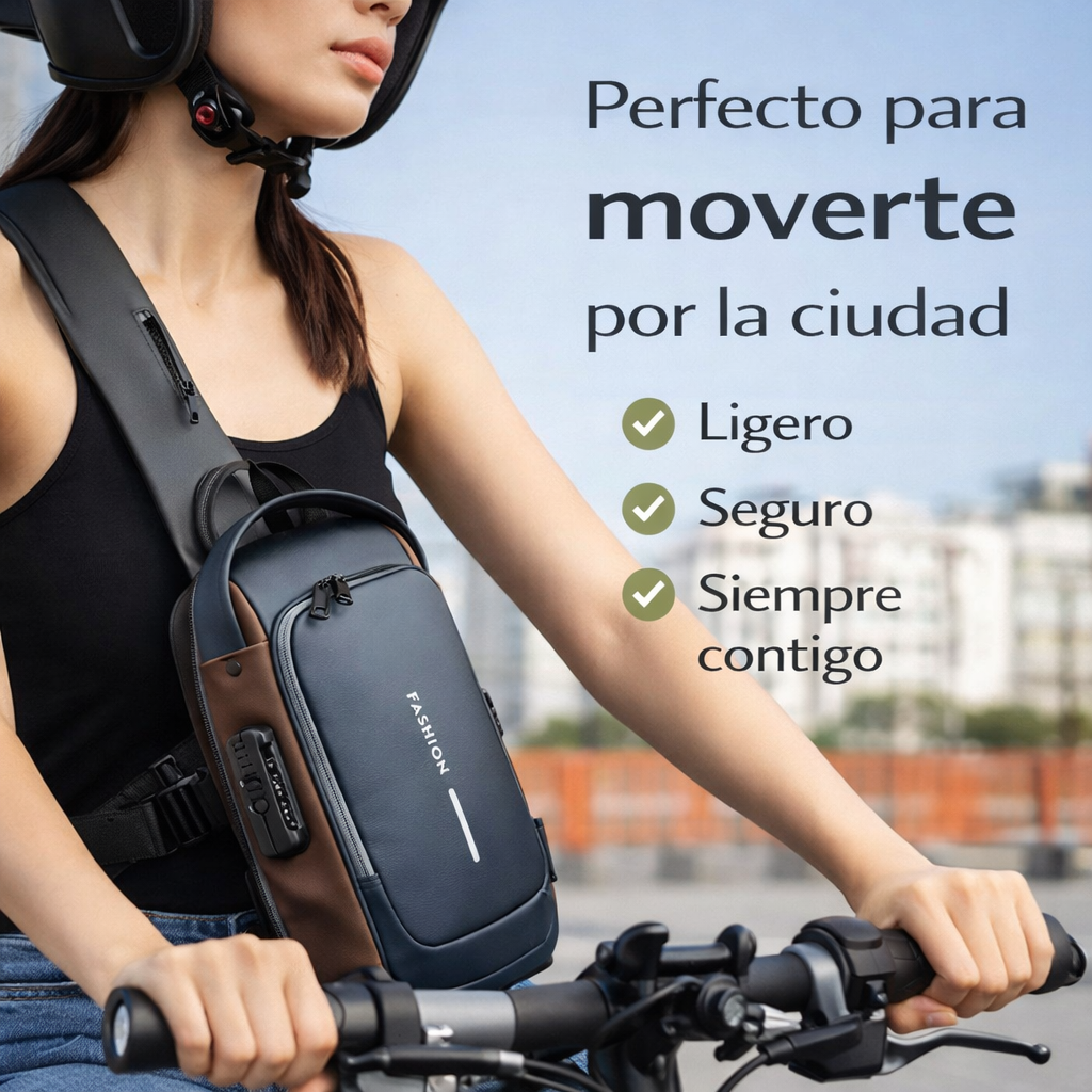 UrbanLock™ Bolso Antirrobo Inteligente con Puerto USB + Auriculares Inalámbricos GRATIS 🔥