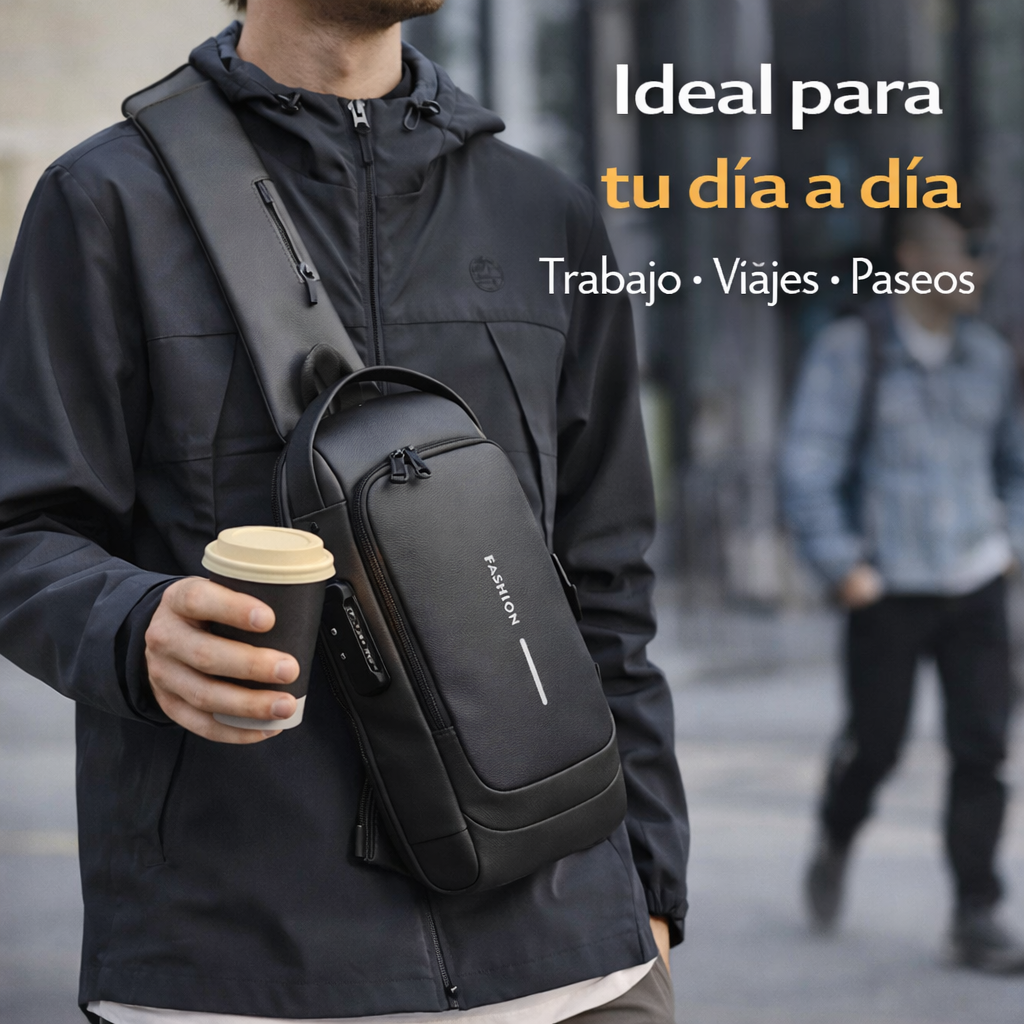 UrbanLock™ Bolso Antirrobo Inteligente con Puerto USB + Auriculares Inalámbricos GRATIS 🔥