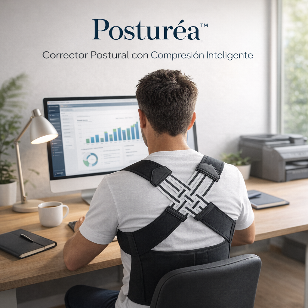 Posturéa™ Corrector Postural con Compresión Inteligente 🔥 40% de descuento!